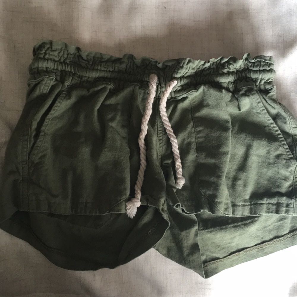 Olive Green Roxy Shorts